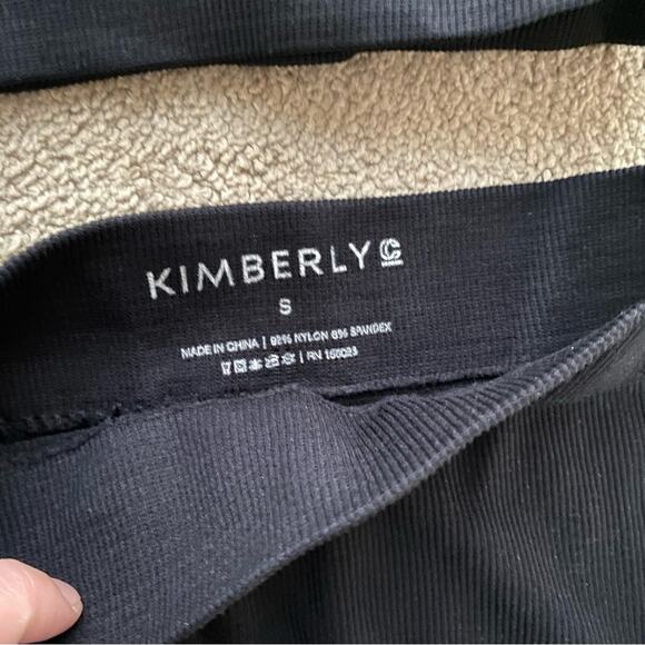 Kimberly C Ribbed Tank Bike Short Set Black Size Small - Picture 3 of 4